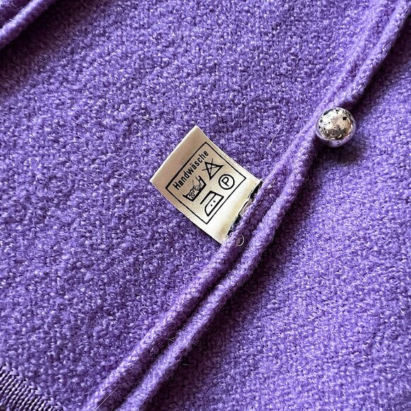 GEIGER Tyrol Lilac Purple 100% Wool Tailored Cropped Jacket size 36 (US 2 to 4) - Picture 10 of 11